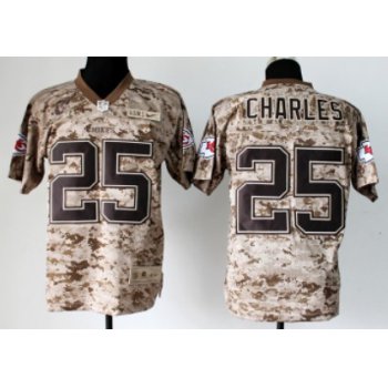 Nike Kansas City Chiefs #25 Jamaal Charles 2013 USMC Camo Elite Jersey