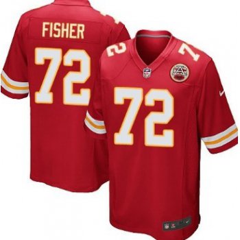 Nike Kansas City Chiefs #72 Eric Fisher Red Game Jersey