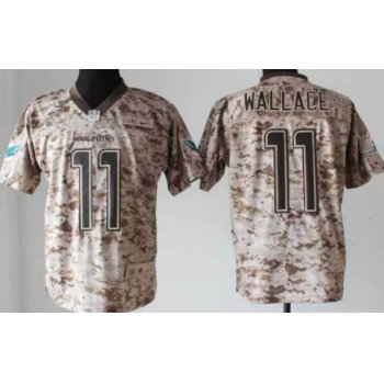 Nike Miami Dolphins #11 Mike Wallace 2013 USMC Camo Elite Jersey