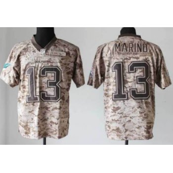 Nike Miami Dolphins #13 Dan Marino 2013 USMC Camo Elite Jersey