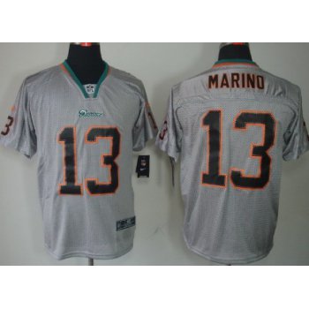 Nike Miami Dolphins #13 Dan Marino Lights Out Gray Elite Jersey