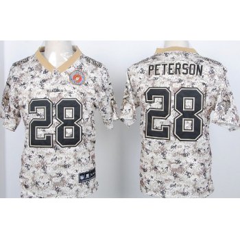 Nike Minnesota Vikings #28 Adrian Peterson 2013 USMC Camo Elite Jersey