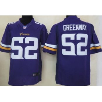 Nike Minnesota Vikings #52 Chad Greenway 2013 Purple Limited Jersey