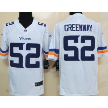 Nike Minnesota Vikings #52 Chad Greenway 2013 White Limited Jersey