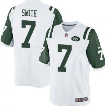 Nike New York Jets #7 Geno Smith White Limited Jersey