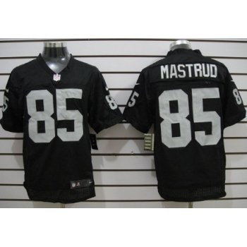 Nike Oakland Raiders #85 Jeron Mastrud Black Elite Jersey