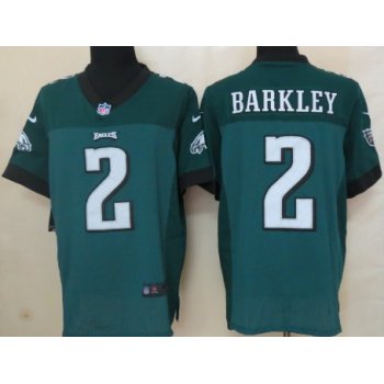 Nike Philadelphia Eagles #2 Matt Barkley Dark Green Elite Jersey