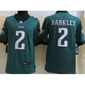 Nike Philadelphia Eagles #2 Matt Barkley Dark Green Limited Jersey