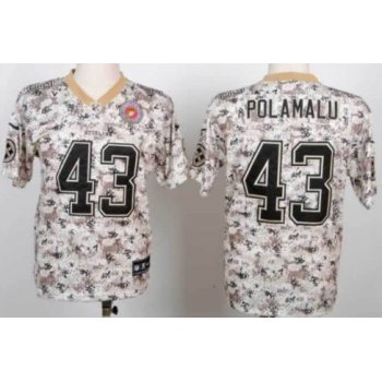 Nike Pittsburgh Steelers #43 Troy Polamalu 2013 USMC Camo Elite Jersey