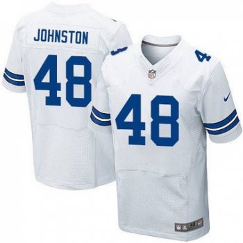 Men's Dallas Cowboys #48 Daryl Johnston White Retired Player NFL Nike Elite Jersey