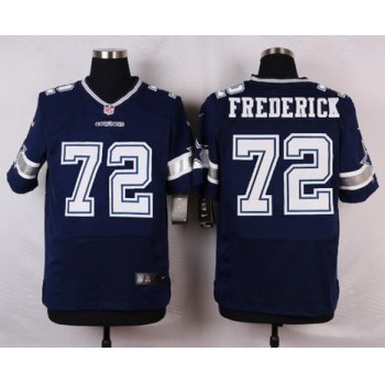 Men's Dallas Cowboys #72 Travis Frederick Navy Blue Team Color NFL Nike Elite Jersey