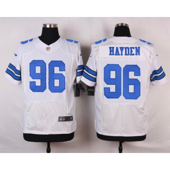 Men's Dallas Cowboys #96 Nick Hayden White Road NFL Nike Elite Jersey