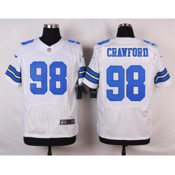 Men's Dallas Cowboys #98 Tyrone Crawford White Road NFL Nike Elite Jersey