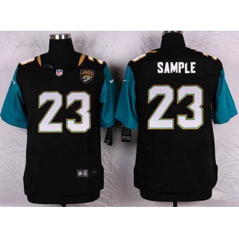 Men's Jacksonville Jaguars #23 Ames Sample Black Team Color NFL Nike Elite Jersey