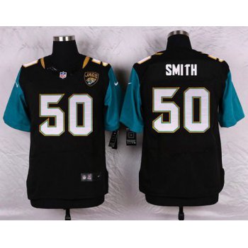 Men's Jacksonville Jaguars #50 Telvin Smith Black Team Color NFL Nike Elite Jersey