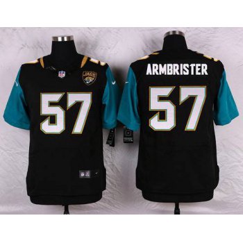 Men's Jacksonville Jaguars #57 Thurston Armbrister Black Team Color NFL Nike Elite Jersey