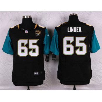 Men's Jacksonville Jaguars #65 Brandon Linder Black Team Color NFL Nike Elite Jersey