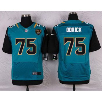 Men's Jacksonville Jaguars #75 Jared Odrick Teal Green Alternate NFL Nike Elite Jersey