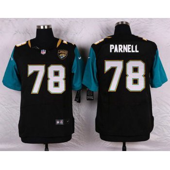 Men's Jacksonville Jaguars #78 Jermey Parnell Black Team Color NFL Nike Elite Jersey