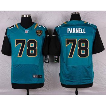 Men's Jacksonville Jaguars #78 Jermey Parnell Teal Green Alternate NFL Nike Elite Jersey