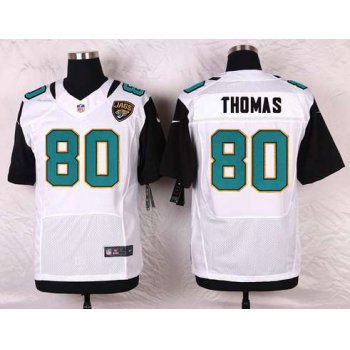 Men's Jacksonville Jaguars #80 Julius Thomas White Road NFL Nike Elite Jersey