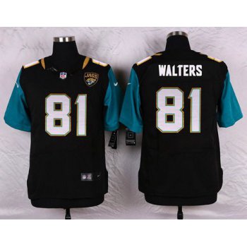 Men's Jacksonville Jaguars #81 Bryan Walters Black Team Color NFL Nike Elite Jersey