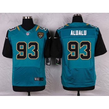 Men's Jacksonville Jaguars #93 Tyson Alualu Teal Green Alternate NFL Nike Elite Jersey