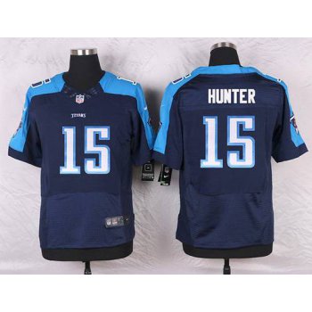 Men's Tennessee Titans #15 Justin Hunter Navy Blue Alternate NFL Nike Elite Jersey