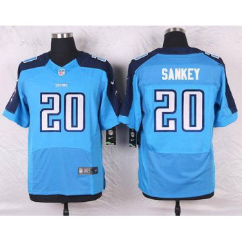 Men's Tennessee Titans #20 Bishop Sankey Light Blue Team Color NFL Nike Elite Jersey