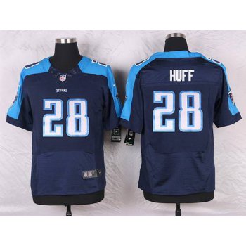 Men's Tennessee Titans #28 Marqueston Huff Navy Blue Alternate NFL Nike Elite Jersey