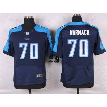 Men's Tennessee Titans #70 Chance Warmack Navy Blue Alternate NFL Nike Elite Jersey