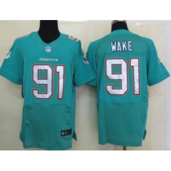 Nike Miami Dolphins #91 Cameron Wake 2013 Green Elite Jersey