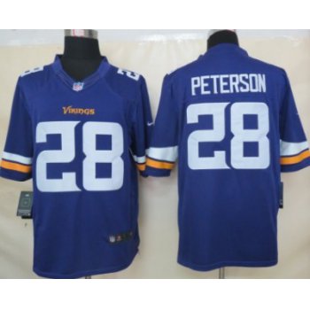 Nike Minnesota Vikings #28 Adrian Peterson 2013 Purple Limited Jersey