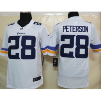 Nike Minnesota Vikings #28 Adrian Peterson 2013 White Limited Jersey