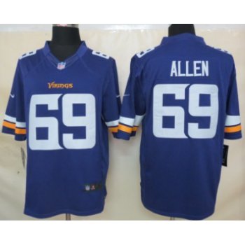 Nike Minnesota Vikings #69 Jared Allen 2013 Purple Limited Jersey