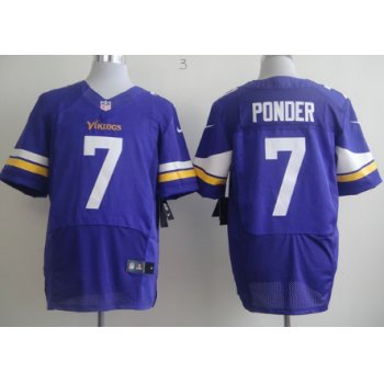 Nike Minnesota Vikings #7 Christian Ponder 2013 Purple Elite Jersey