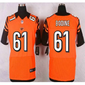 Men's Cincinnati Bengals #61 Russell Bodine Orange Alternate NFL Nike Elite Jersey