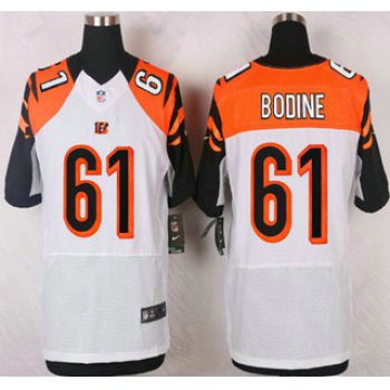 Men's Cincinnati Bengals #61 Russell Bodine White Road NFL Nike Elite Jersey