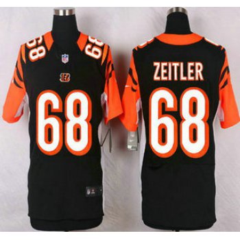 Men's Cincinnati Bengals #68 Kevin Zeitler Black Team Color NFL Nike Elite Jersey