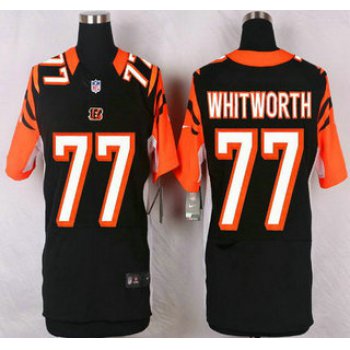 Men's Cincinnati Bengals #77 Andrew Whitworth Black Team Color NFL Nike Elite Jersey