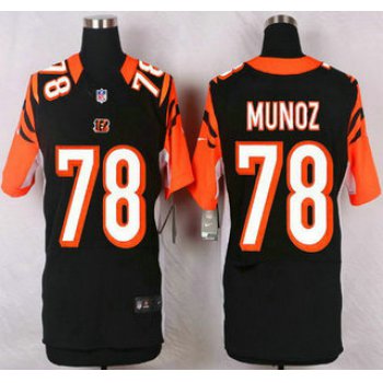 Men's Cincinnati Bengals #78 78 Anthony Munoz Black Team Color NFL Nike Elite Jersey