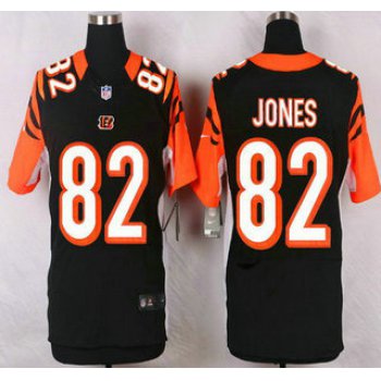 Men's Cincinnati Bengals #82 Marvin Jones Black Team Color NFL Nike Elite Jersey