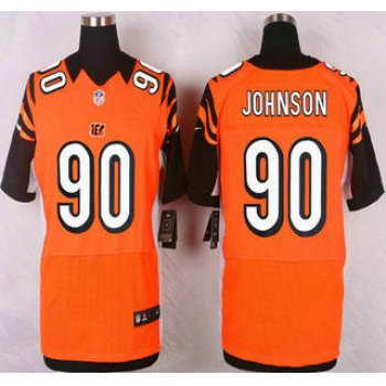 Men's Cincinnati Bengals #90 Michael Johnson Orange Alternate NFL Nike Elite Jersey