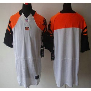 Men's Cincinnati Bengals Blank White Road NFL Nike Elite Jersey