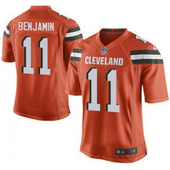 Men's Cleveland Browns Brown #11 Travis Benjamin Orange Alternate 2015 NFL Nike Elite Jersey