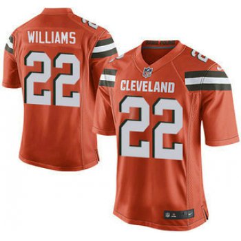 Men's Cleveland Browns Brown #22 Tramon Williams Orange Alternate 2015 NFL Nike Elite Jersey