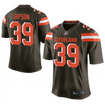 Men's Cleveland Browns Brown #39 Tashaun Gipson Brown Team Color 2015 NFL Nike Elite Jersey