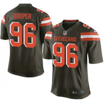 Men's Cleveland Browns Brown #96 Xavier Cooper Brown Team Color 2015 NFL Nike Elite Jersey