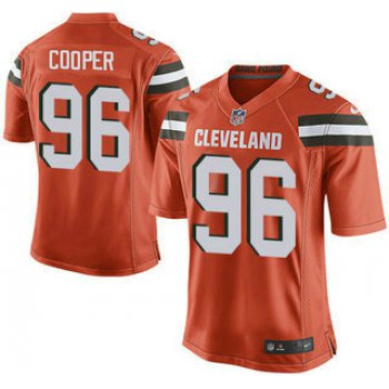 Men's Cleveland Browns Brown #96 Xavier Cooper Orange Alternate 2015 NFL Nike Elite Jersey