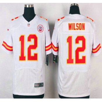 Men's Kansas City Chiefs #12 Albert Wilson White Road NFL Nike Elite Jersey